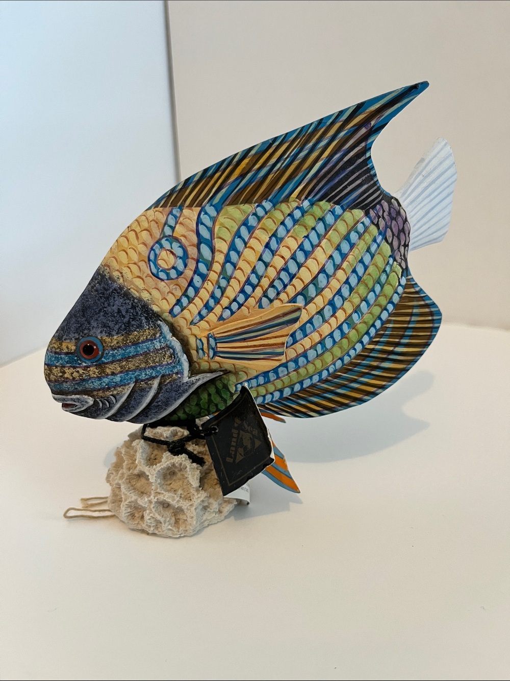 Handcrafted Decorative Tropical Fish Figurine - Multicolor